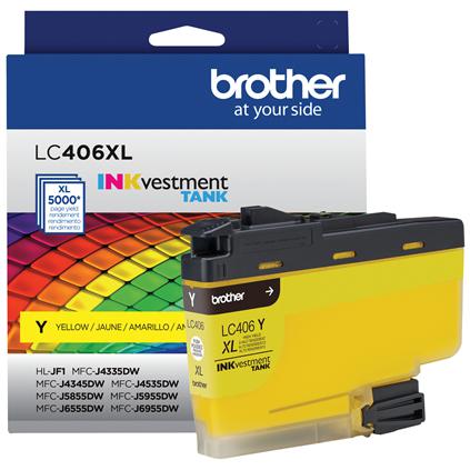 Brother INKvestment Tank High-yield Ink, Yellow, Yields approx. 5,000 pages