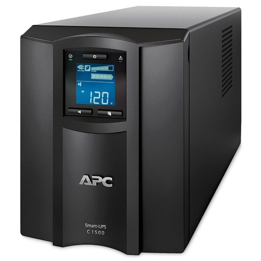 APC 900 W, 120V, 50/60Hz, 8x NEMA 5-15R, USB, LCD, 219x171x439 mm (SMC1500C)