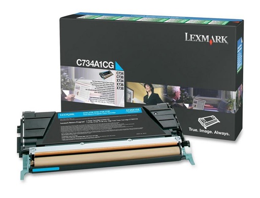 Lexmark C734A1CG, 6000 pages, Cyan, 1 pièce(s)
