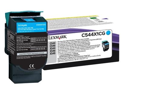 Lexmark C544, X544 Cyan Extra High Yield Return Program Toner Cartridge