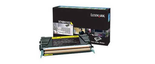 Lexmark X748H1YG - Jaune, 10000 Pages, Noir
