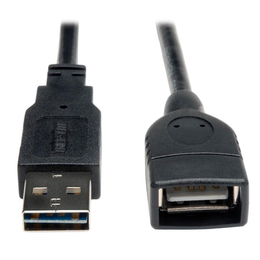 Tripp Lite UR024-001, 0,3 m, USB A, USB A, USB 2.0, Mâle/Femelle, Noir