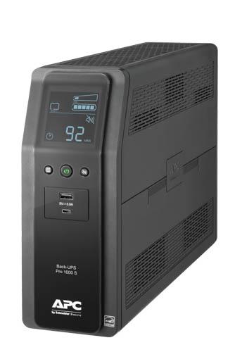 APC 600 W, 120 V, 60 Hz, 10x NEMA 5-15R, USB, LCD, 260x100x368 mm (BR1000MS)