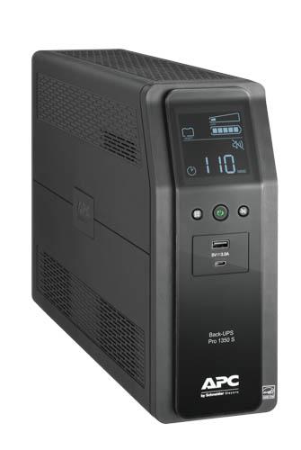 APC 810 W, 120V, 60Hz, 10x NEMA 5-15R, USB, LCD, 260x100x368 mm (BR1350MS)