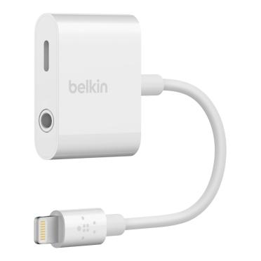 Belkin 3.5 mm + Lightning to Lightning adapter, 2.4A, white (F8J212BTWHT)