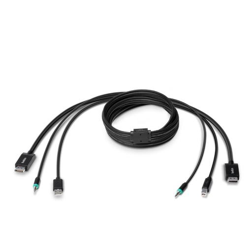 Belkin DisplayPort + USB A/B + audio, 1,8 m (F1D9019B06T)