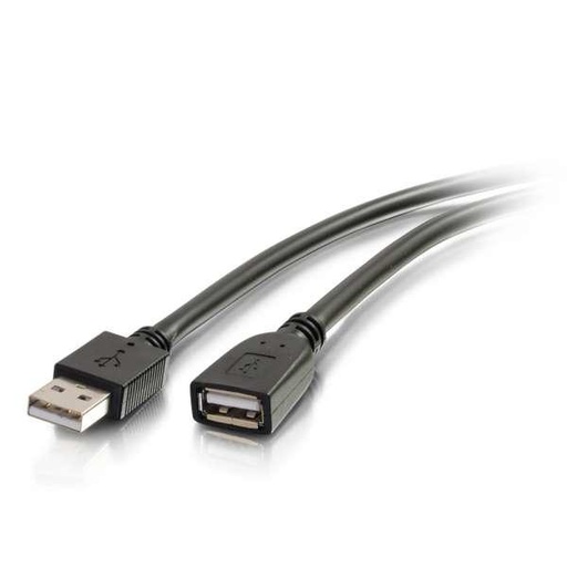 C2G 39010, 4,88 m, USB A, USB A, USB 2.0, Mâle/Femelle, Noir