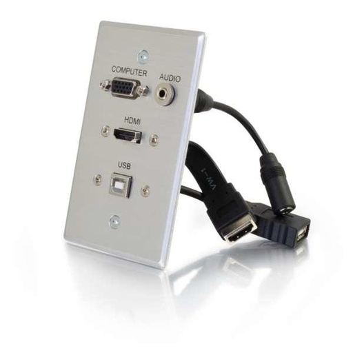 C2G 39707, HDMI + VGA + USB A + 3.5mm, Aluminium, 179 g