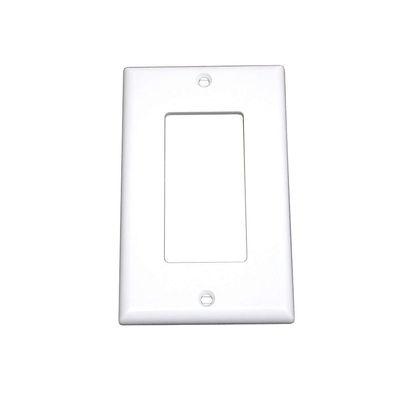 C2G Decorative Single Gang Wall Plate - White (03725)