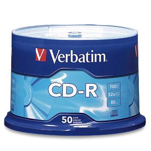 Support CD-R standard 120 mm Verbatim