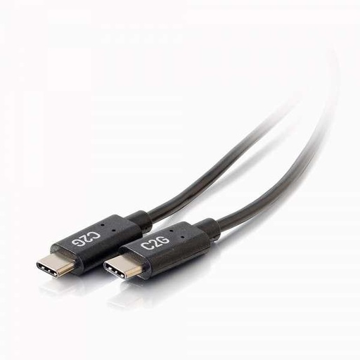 C2G Câble USB-C 2.0 mâle à mâle de 6 pieds (3A) (28826)