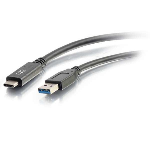 C2G USB-C vers USB-A, M/M, USB 3.0, 5000 Mbit/s, Noir, 914 mm, 49,44 g (28831)
