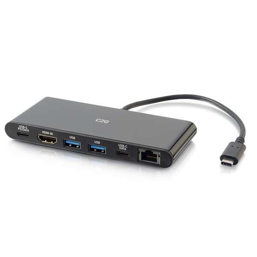 C2G Station d'accueil USB-C avec HDMI 4K, Ethernet, USB et Power Delivery