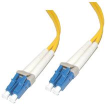 C2G LC/LC Duplex 9/125 Single-Mode Fiber Patch Cable, Yellow 1m (29191)