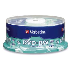 Verbatim DVD-RW 4,7 Go 2x broche de 30 unités de marque (95179)