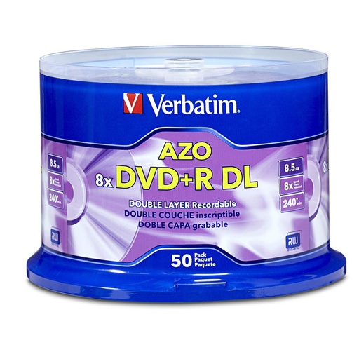 Verbatim DVD+R DL 8,5 Go 8X 50 paquets (97000)