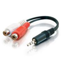 C2G 6in 3.5mm Stereo M / RCA F Y-Cable (40422)