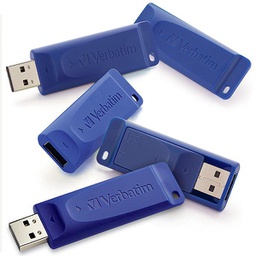 [5486635] Verbatim Clé USB 2.0 8 Go, lot de 5, bleu. (99121)