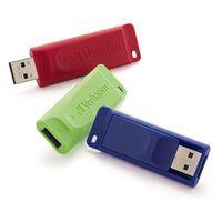 Verbatim Clé USB 32 Go, rouge, bleu, vert (99811)