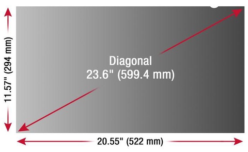 Viewsonic Protecteur d'écran avec filtre de confidentialité, 23,6" (VSPF2360)