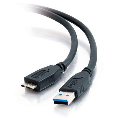 C2G 1m (3.2ft) USB 3.0 A Male to Micro B Male Cable, black (54176)