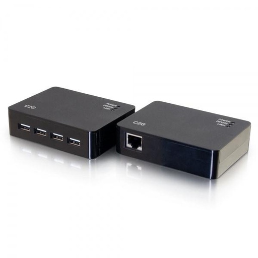 C2G Prolongateur USB 2.0 à 4 ports sur Cat5/Cat6 - jusqu'à 150 pieds (54285)
