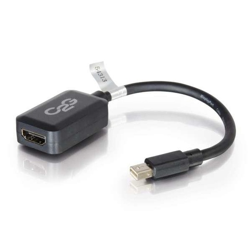 C2G 54313, 0.2 m, Mini DisplayPort, HDMI, Male, Male, Black