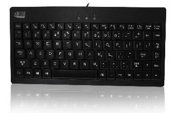 Adesso 87-Key, USB, 3-Color Illuminated, black (AKB-110EB)