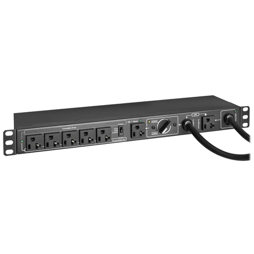 Tripp Lite PDUB201U, Commutable, 1U, Monophasé, horizontale, Métal, Noir