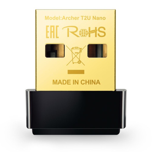 TP-Link Archer T2U Nano, Sans fil, USB, Wi-Fi 5 (802.11ac), 433 Mbit/s, Noir