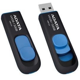 A-DATA USB 3.0 FLASH DRIVE UV128 32GB BLK+BLU No Produit:AUV128-32G-RBE
