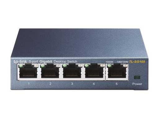 TP-Link TL-SG105, Non-géré, Gigabit Ethernet (10/100/1000), Full duplex