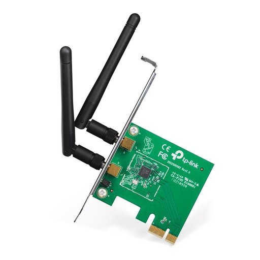 TP-Link 2.4GHz, PCI-E x1, 802.11b/g/n, 300Mb/s, 2 x 2dBi RP-SMA, WPA/WEP