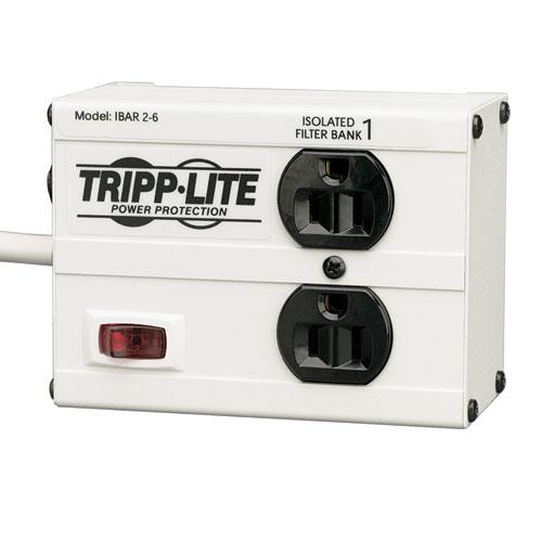 Tripp Lite 2 prises, cordon de 6 pieds, 1410 joules, NEMA 5-15R (ISOBAR2-6)