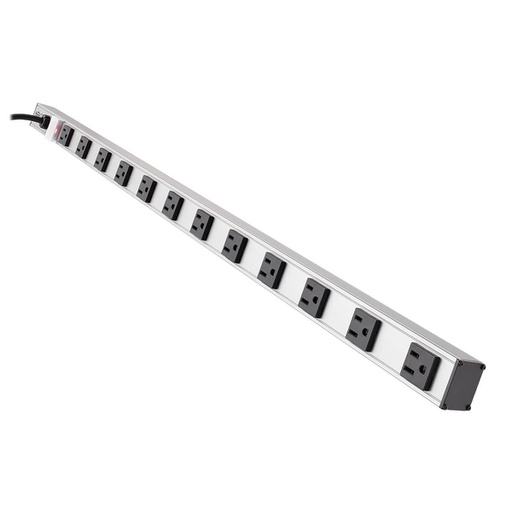 Tripp Lite 12-Outlet Vertical Power Strip, 120V, 15A, 15-ft. Cord, 5-15P, 36 in.