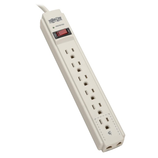 Tripp Lite TLP604TEL, 790 J, 6 sortie(s) CA, NEMA 5–15R, 120 V, 15 A, 1800 W