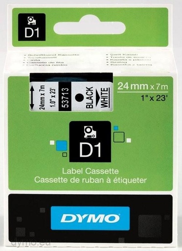 DYMO D1 - Standard Étiquettes - Noir sur blanc  - 24mm x 7m (S0720930)