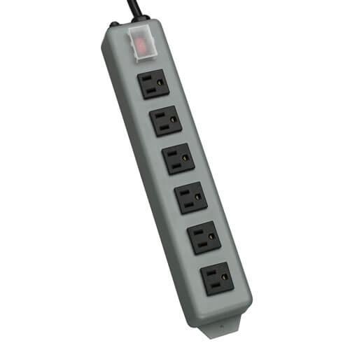 Waber-by-Tripp Lite Power Strip w/ 6 Right-Angle Outlets, 15ft Cord