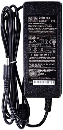 Mean Well GST Series Adaptateur d'alimentation 60 W 12 V 5 A, GST60A12-P1J 3 broches Ac Interface