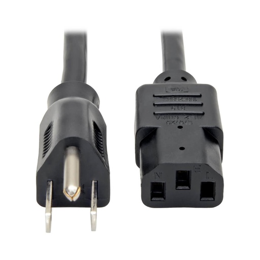 Tripp Lite P030-002-5, 0,61 m, NEMA 5-15P, Coupleur C13, SVT, 125 V, 10 A