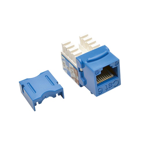 Tripp Lite Prise Keystone type 110 Cat6/Cat5e - Bleu, TAA (N238-001-BL)