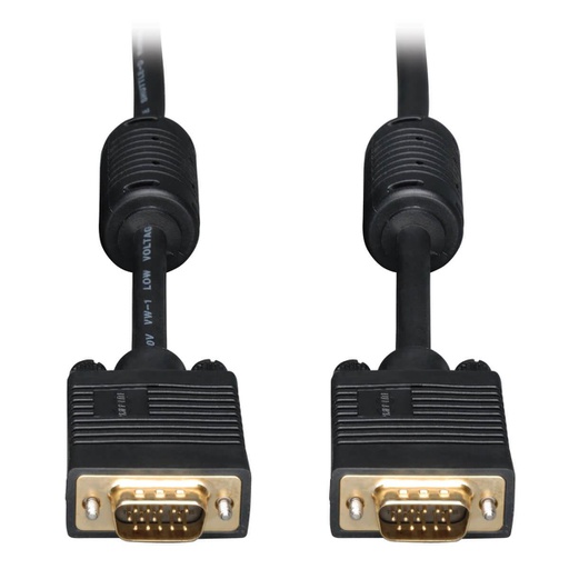 Tripp Lite VGA High-Resolution RGB Coaxial Cable (HD15 M/M), 10 ft. (3.05 m)