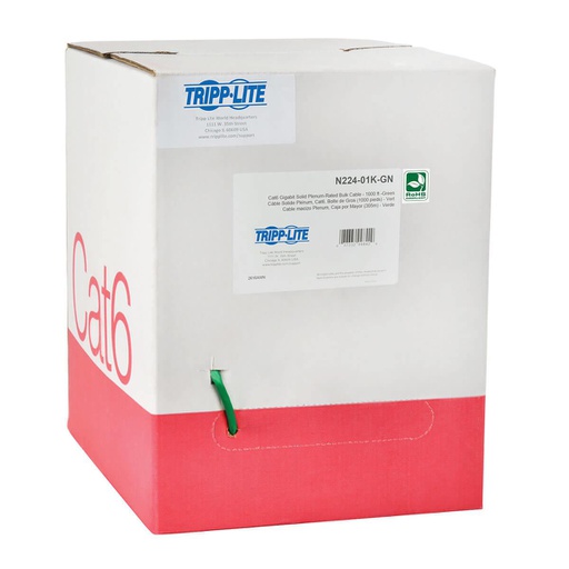 Tripp Lite N224-01K-GN, 304,8 m, Cat6, U/UTP (UTP)