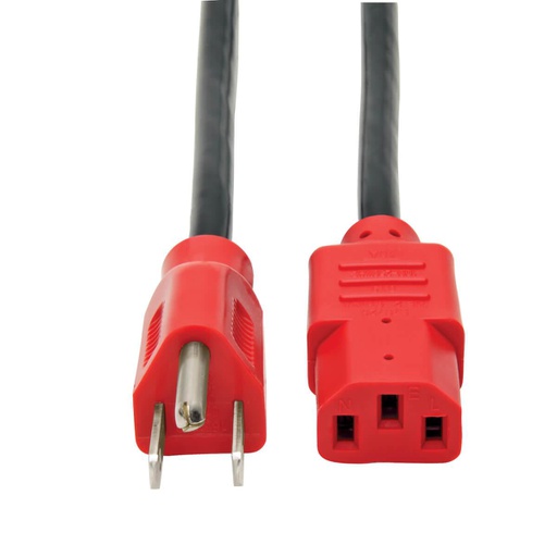 Tripp Lite P006-004-RD, 1,2 m, Coupleur C13, NEMA 5-15P, 125 V, 10 A