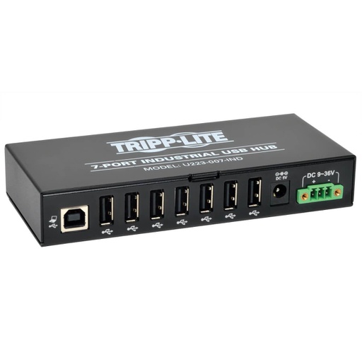 Tripp Lite U223-007-IND, USB 2.0, 480 Mbit/s, Noir, Métal, Chine, 139,7 mm