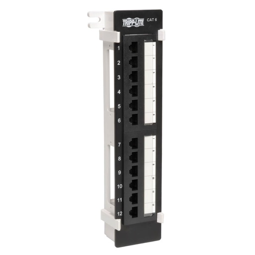 Tripp Lite 12-Port Cat6/Cat5 Wall-Mount Vertical 110 Patch Panel, TAA (N250-012)