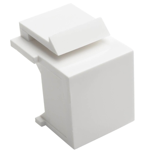 Tripp Lite Snap-In Blank Keystone Jack Insert, White, 10 Pack, TAA (N040-010-WH)