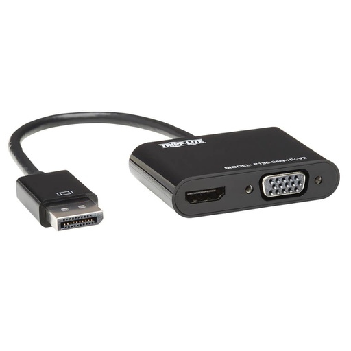 Tripp Lite P136-06N-HV-V2, 0,15 m, DisplayPort, HDMI/VGA, Mâle, Femelle, Droit