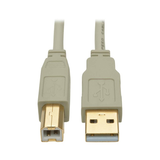 Tripp Lite USB 2.0 A to B Cable (M/M), Beige, 6 ft. (1.83 m) (U022-006-BE)