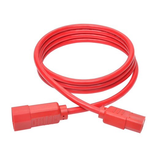 Tripp Lite PDU Power Cord, C13 to C14 - 10A, 250V, 18 AWG, 6 ft. (1.83 m), Red